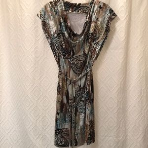 Print shift dress